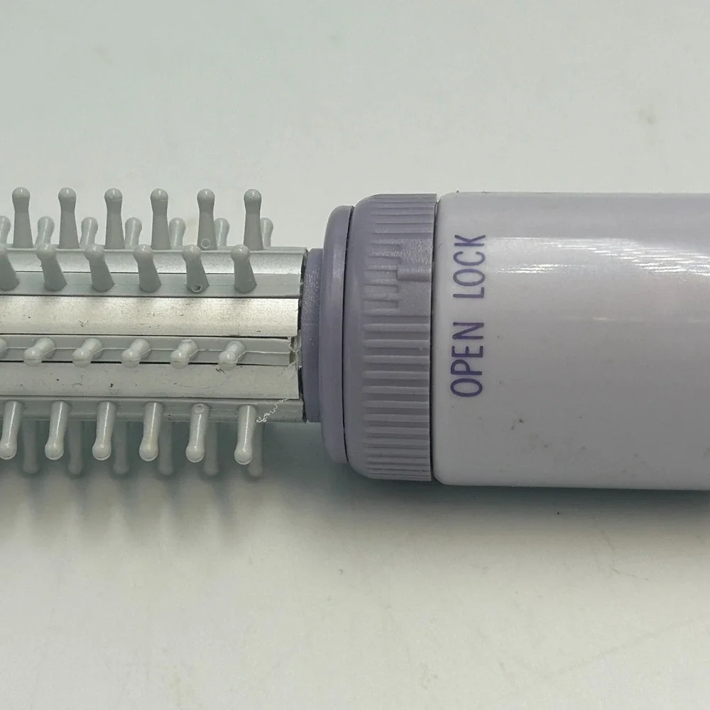 Vidal Sassoon 90s Purple Curling Brush VS-195 Vintage Tested Automatic Shut Off